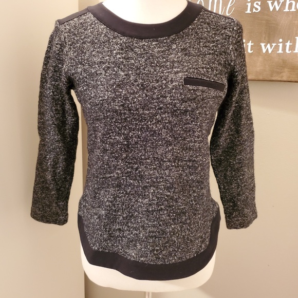 Madewell Contrast Wool Blend Sweater Sz. Medium - Picture 2 of 7